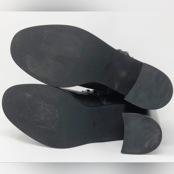 TORY BURCH Hastings Leather Ankle Black Boots SIZE 7 M - Picture 7 of 13